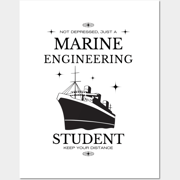 Marine Engineering - White Version - Engineers Wall Art by Millusti